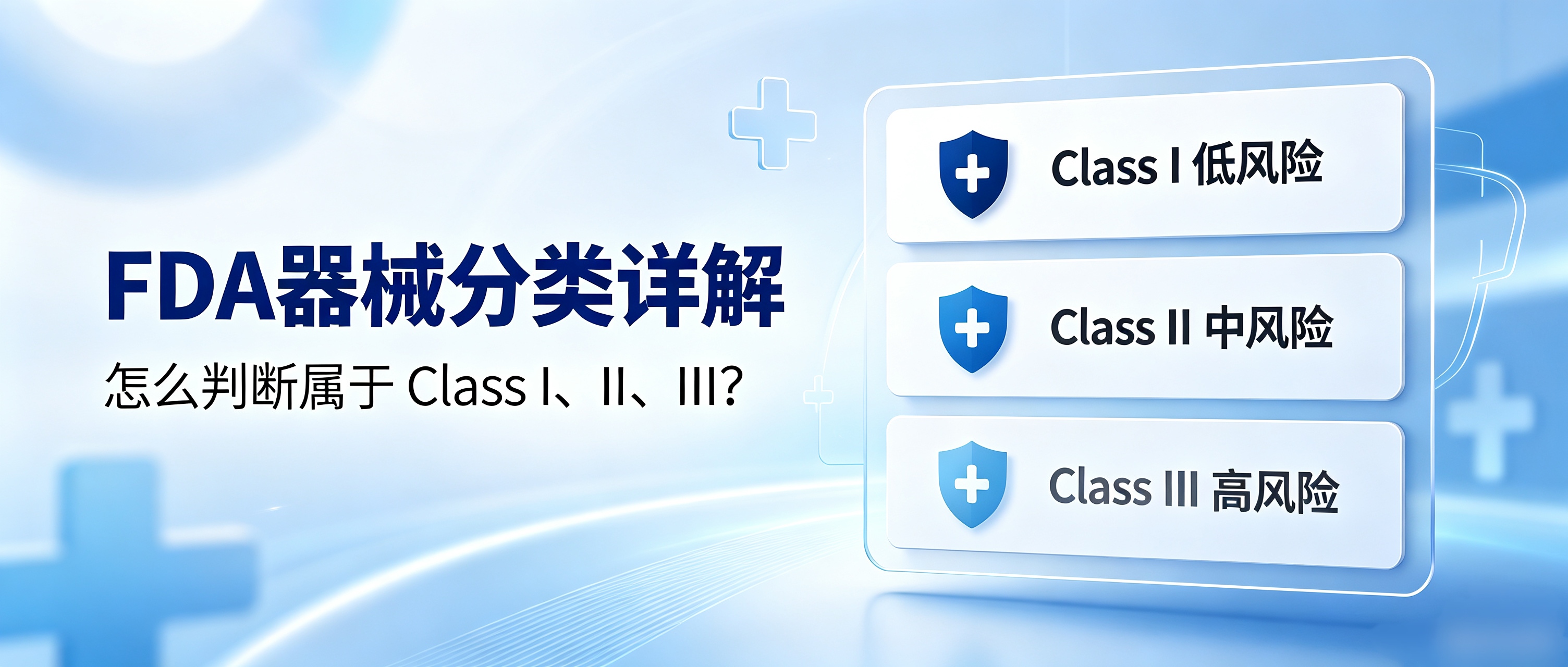 FDA器械分类详解:怎么判断产品属于 Class I、II、III?