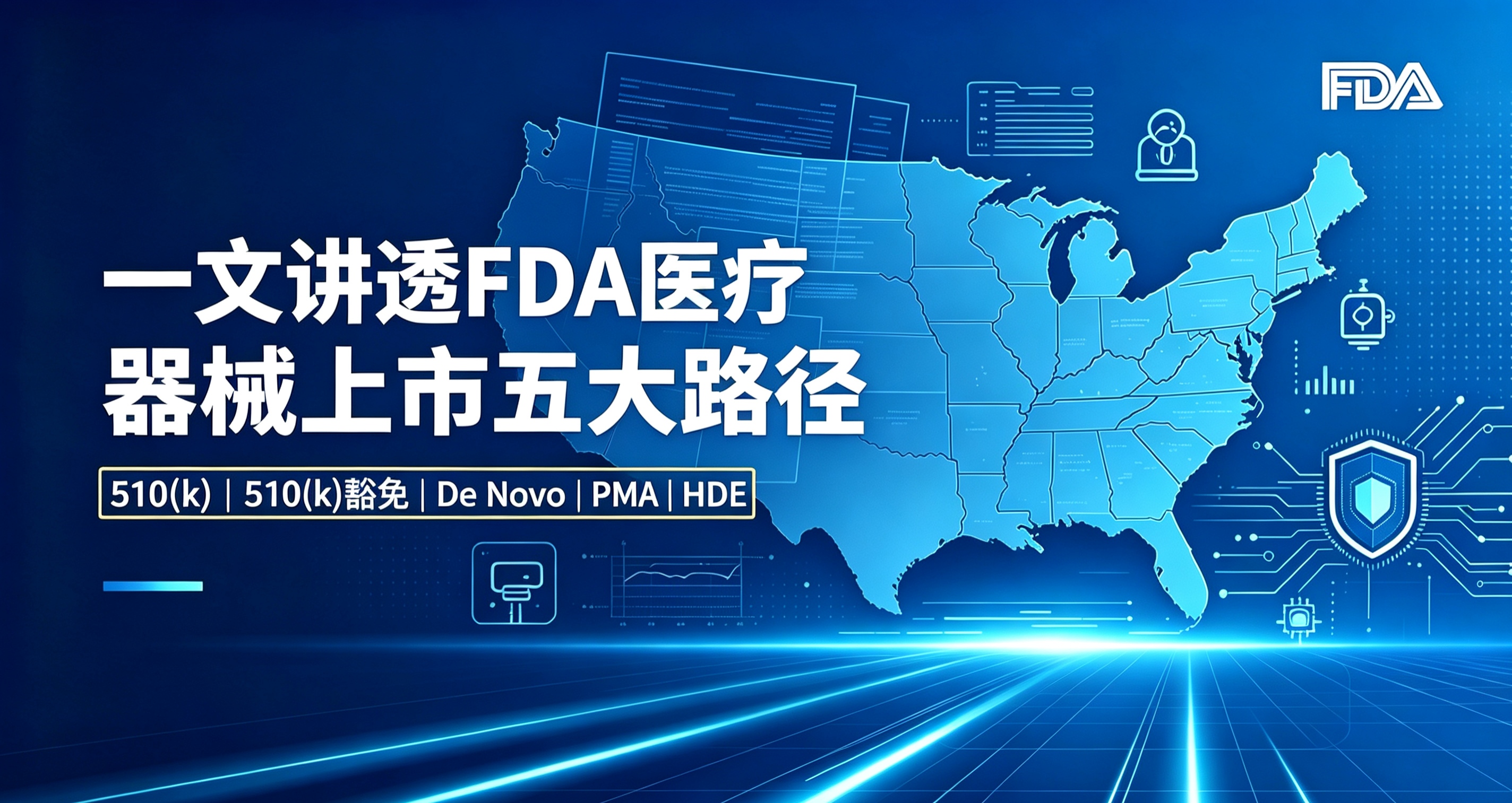 一文讲透FDA医疗器械上市510(k)、510(k)豁免、De Novo、PMA、HDE五大路径